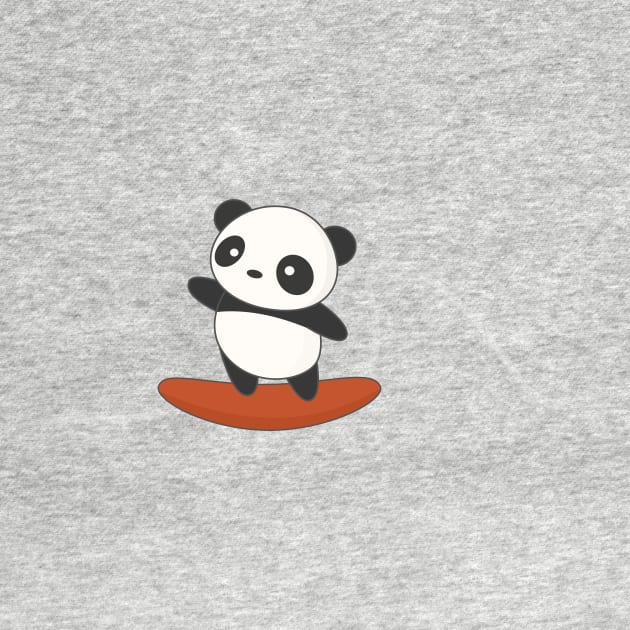 Cute Surfing Panda Bear by happinessinatee